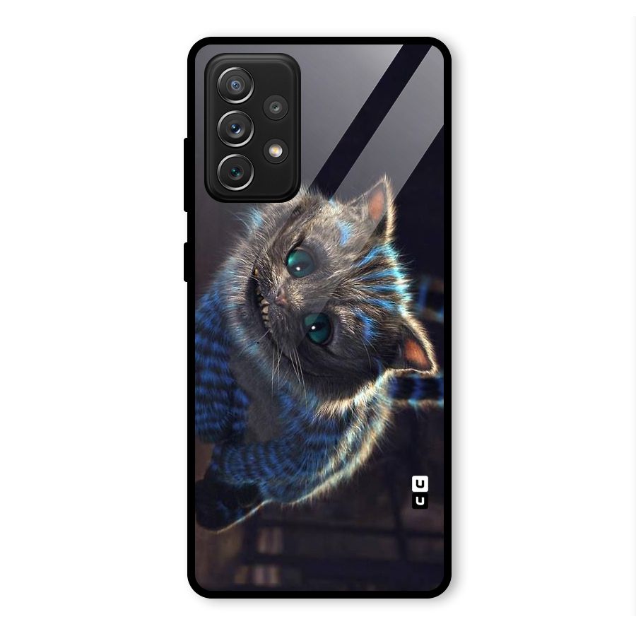 Cat Smile Glass Back Case for Galaxy A72