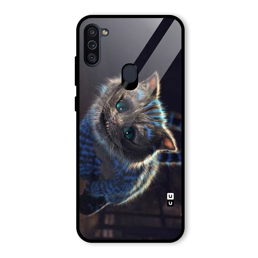 Cat Smile Glass Back Case for Galaxy M11