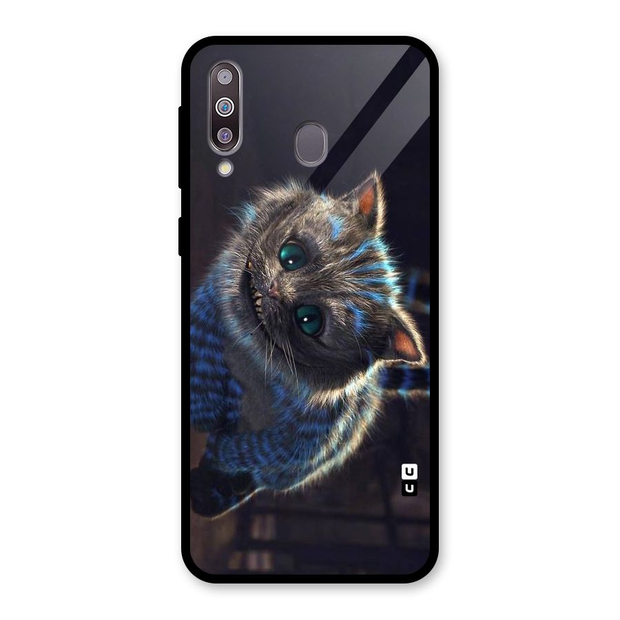 Cat Smile Glass Back Case for Galaxy M30