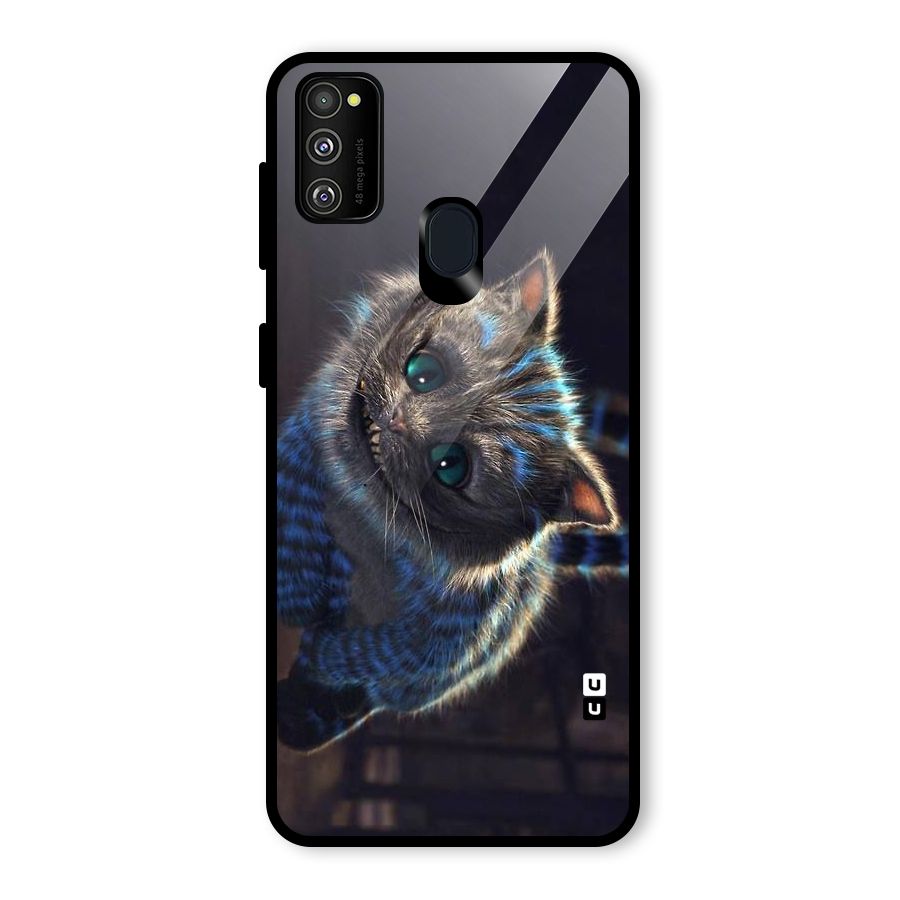 Cat Smile Glass Back Case for Galaxy M30s