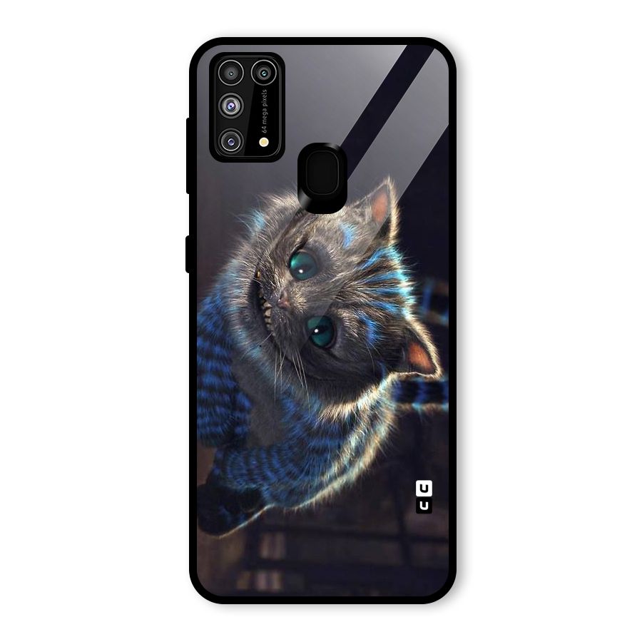 Cat Smile Glass Back Case for Galaxy M31