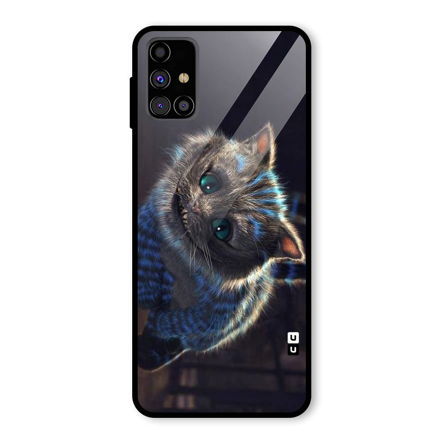 Cat Smile Glass Back Case for Galaxy M31s