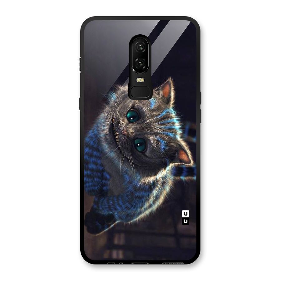 Cat Smile Glass Back Case for OnePlus 6