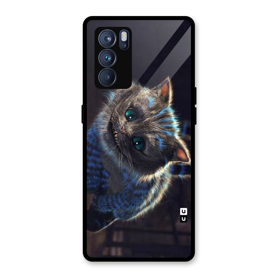 Cat Smile Glass Back Case for Oppo Reno6 Pro 5G