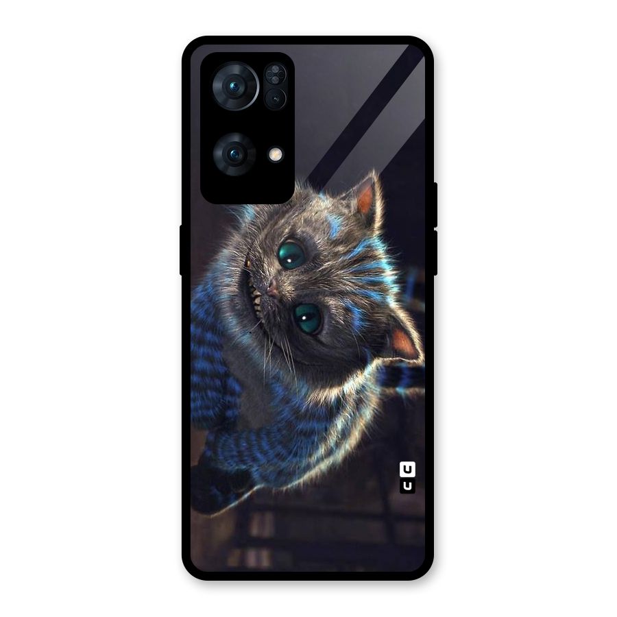 Cat Smile Glass Back Case for Oppo Reno7 Pro 5G