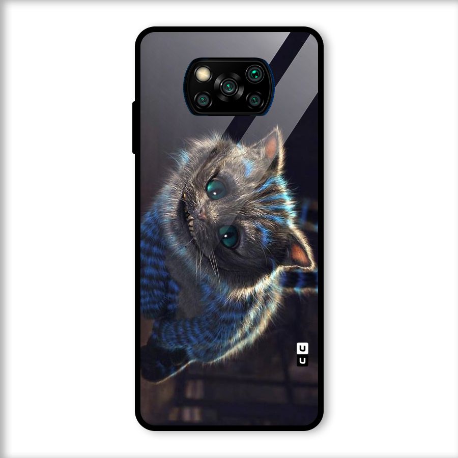 Cat Smile Glass Back Case for Poco X3