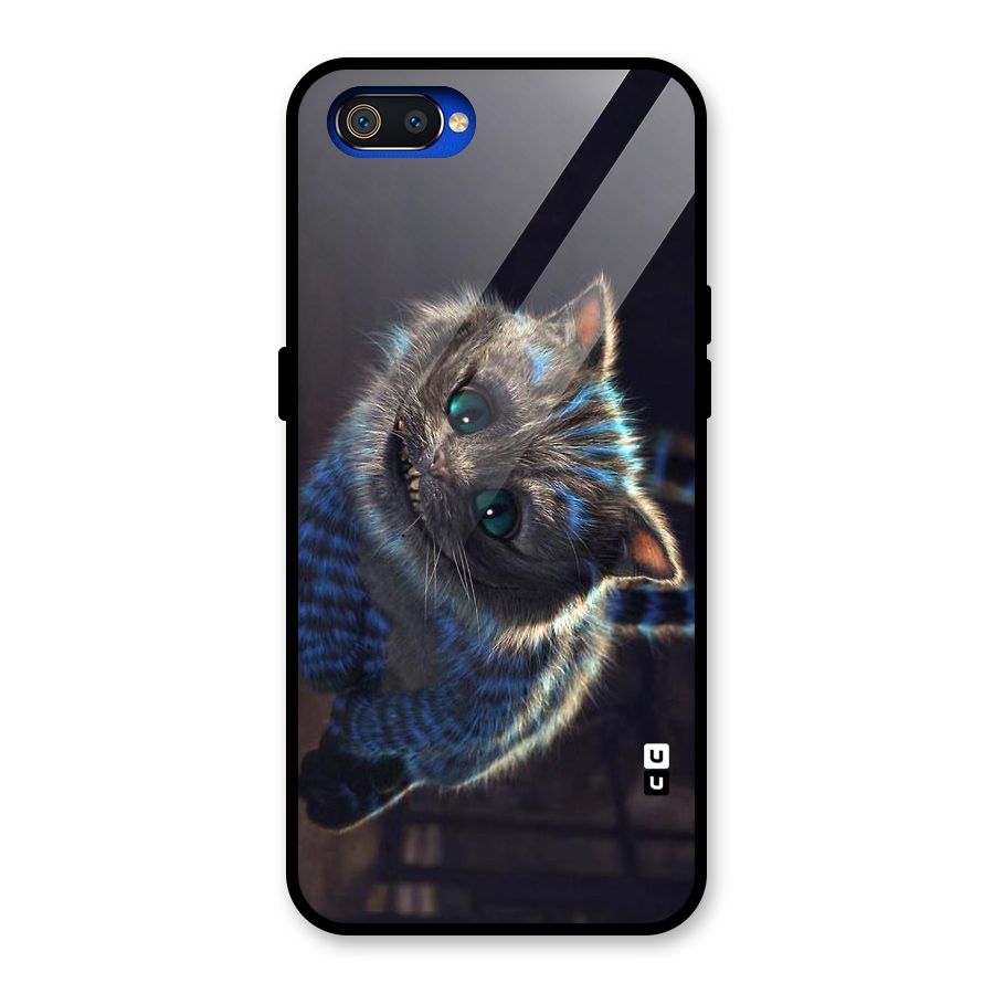 Cat Smile Glass Back Case for Realme C2