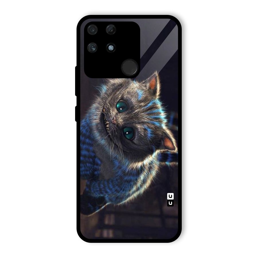 Cat Smile Glass Back Case for Realme Narzo 50A