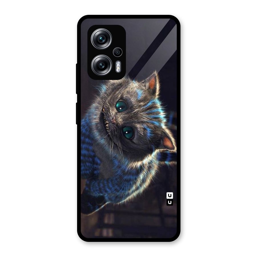 Cat Smile Glass Back Case for Redmi K50i