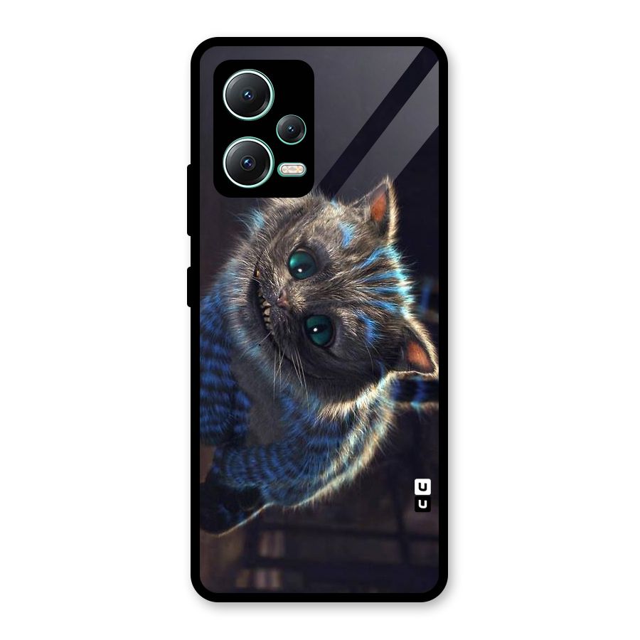 Cat Smile Glass Back Case for Redmi Note 12 5G