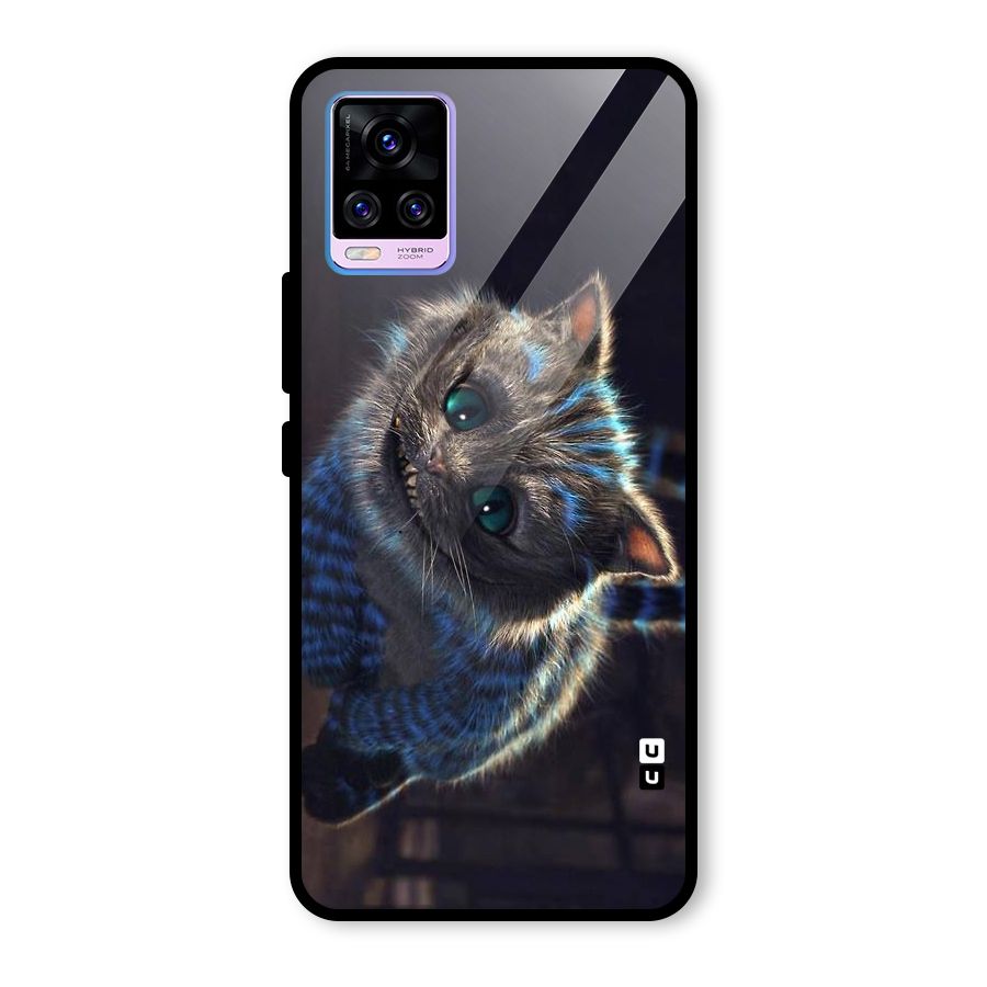 Cat Smile Glass Back Case for Vivo V20 Pro
