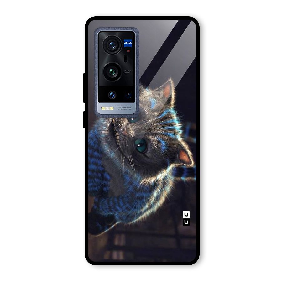 Cat Smile Glass Back Case for Vivo X60 Pro Plus