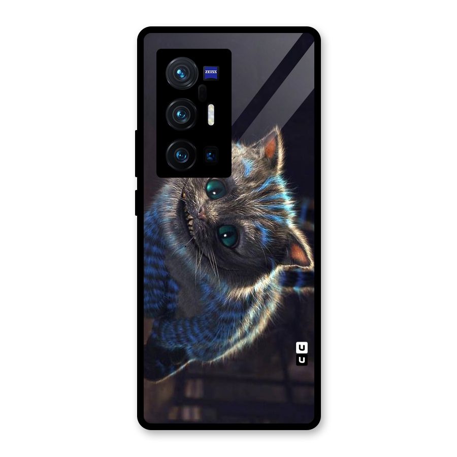 Cat Smile Glass Back Case for Vivo X70 Pro Plus