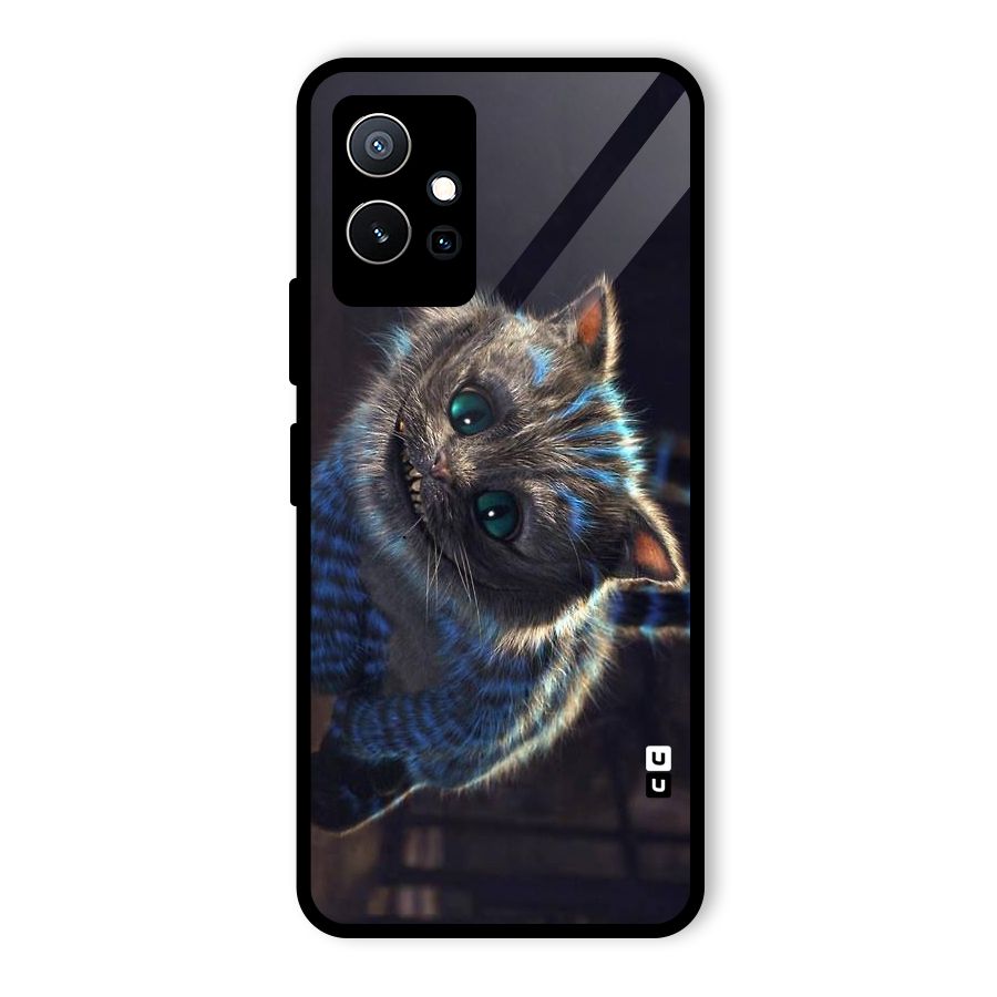 Cat Smile Glass Back Case for Vivo Y75 5G