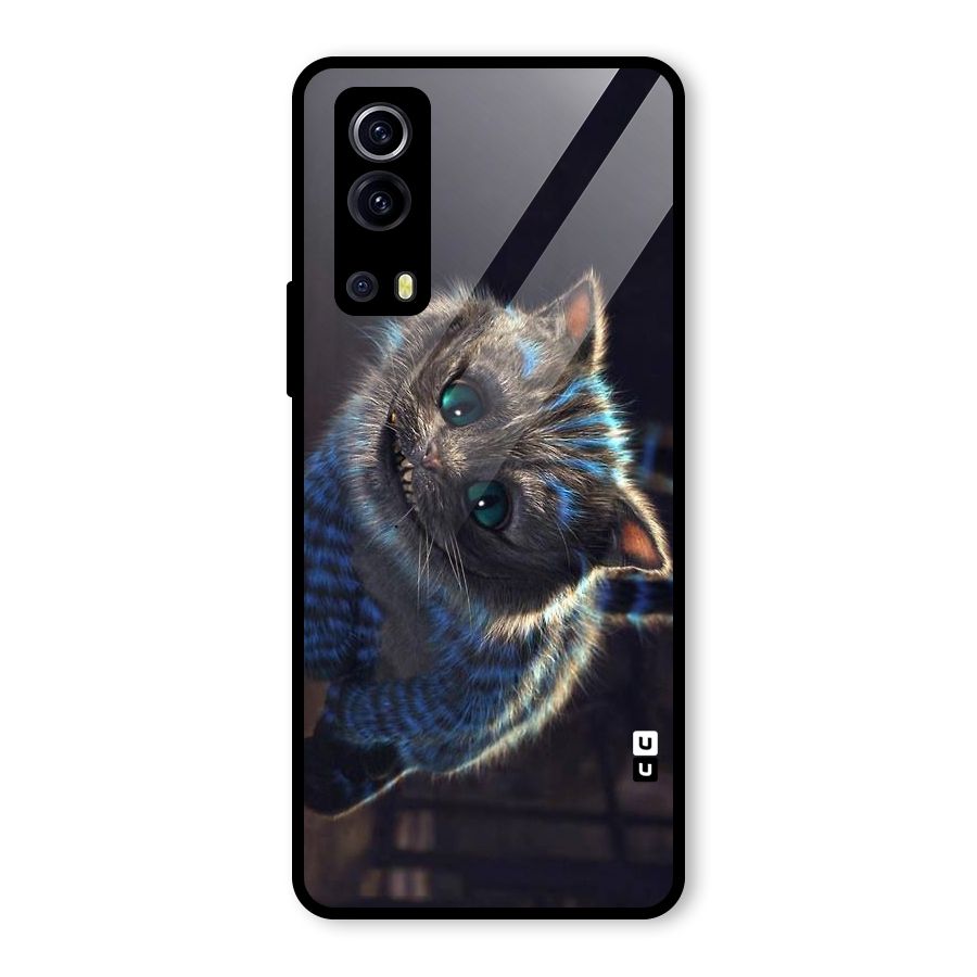 Cat Smile Glass Back Case for Vivo iQOO Z3