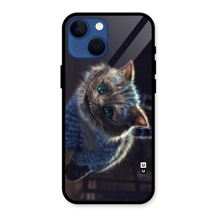 Cat Smile Glass Back Case for iPhone 13 Mini