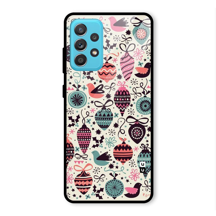 Celebration Pattern Glass Back Case for Galaxy A52