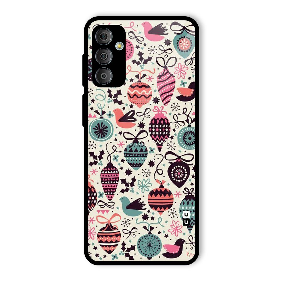 Celebration Pattern Glass Back Case for Galaxy F23