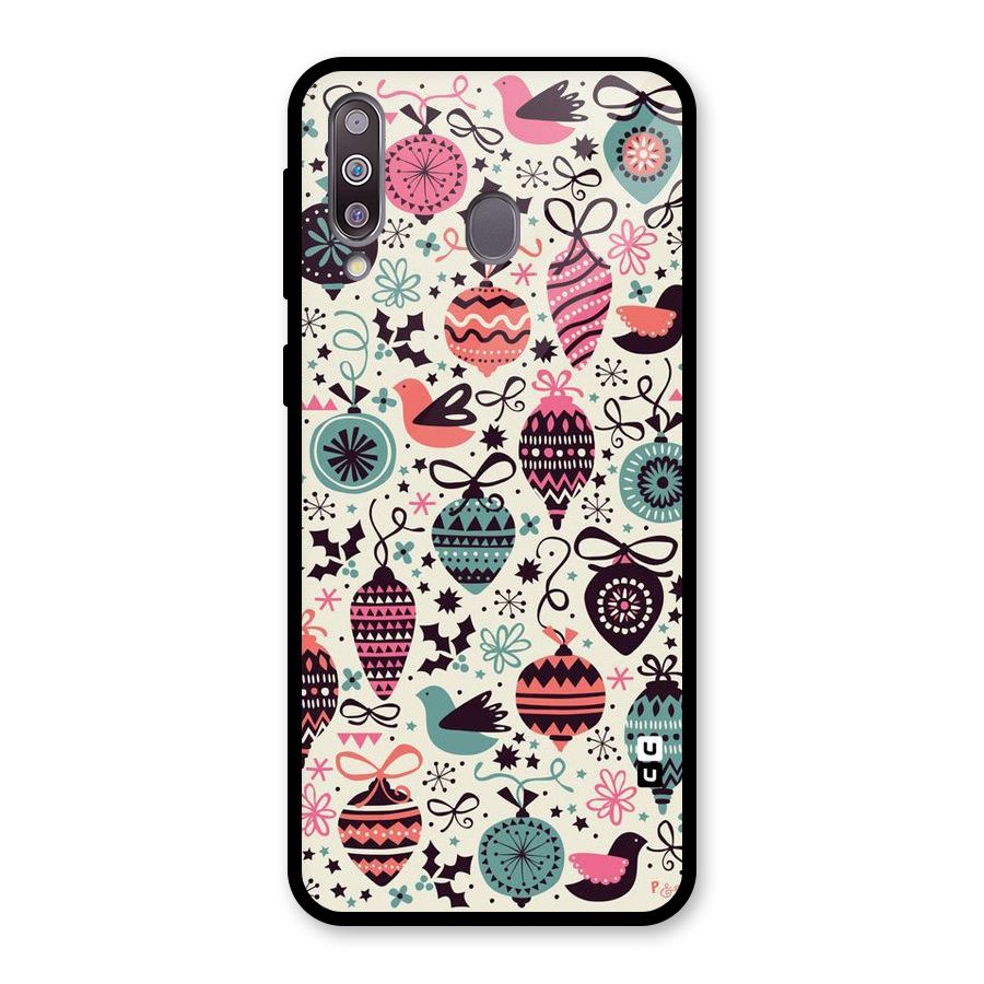 Celebration Pattern Glass Back Case for Galaxy M30