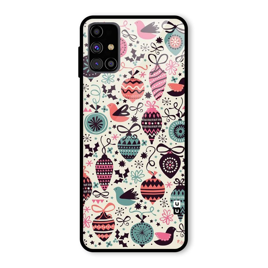 Celebration Pattern Glass Back Case for Galaxy M31s