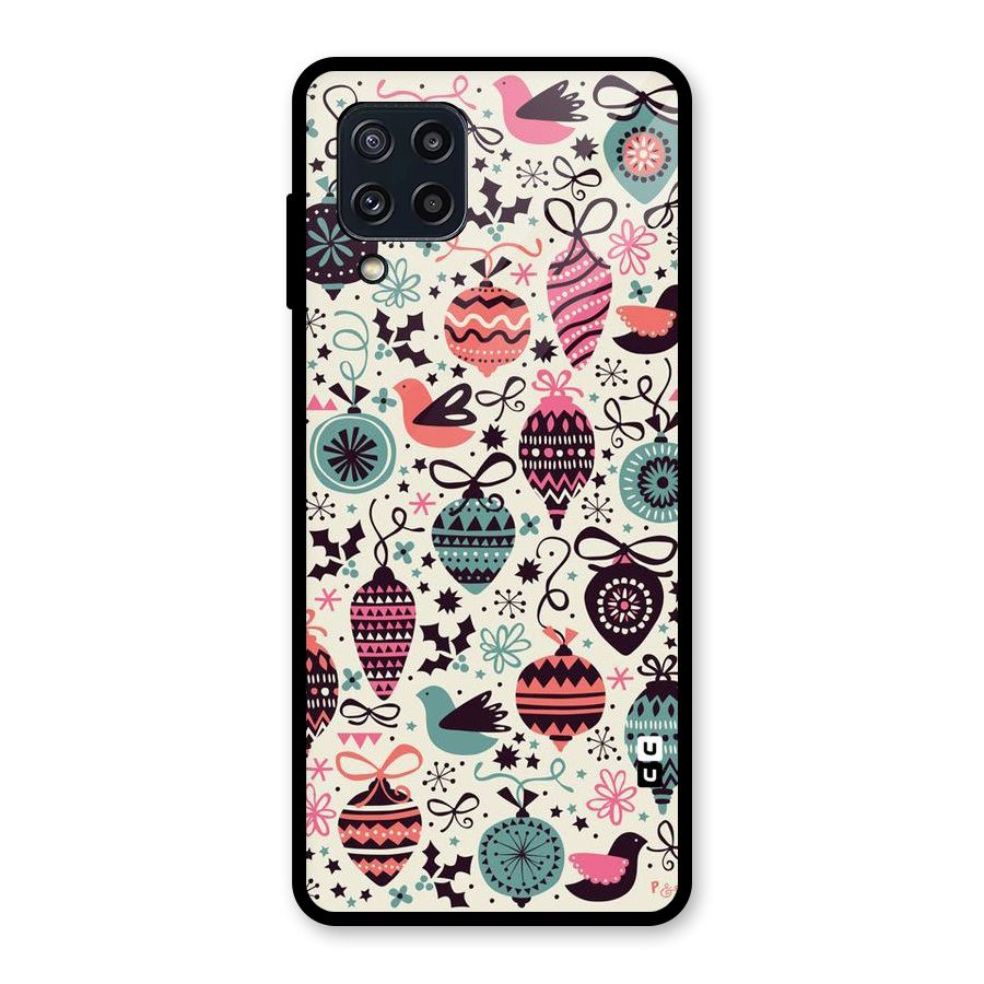Celebration Pattern Glass Back Case for Galaxy M32