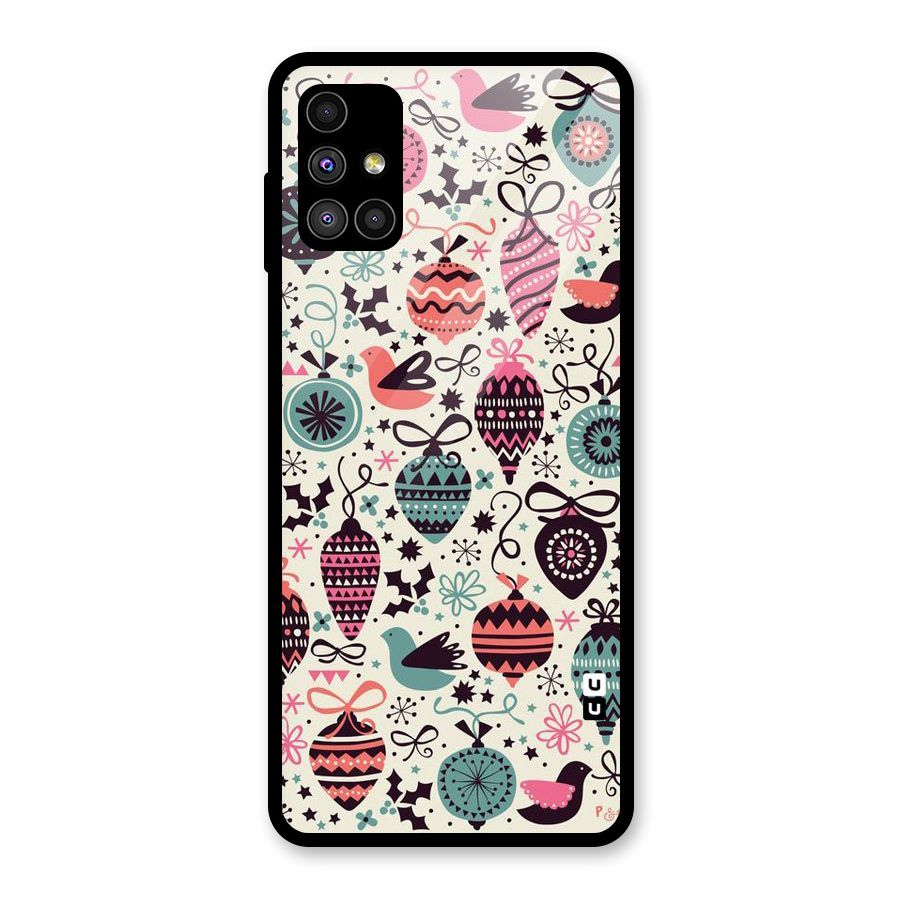 Celebration Pattern Glass Back Case for Galaxy M51