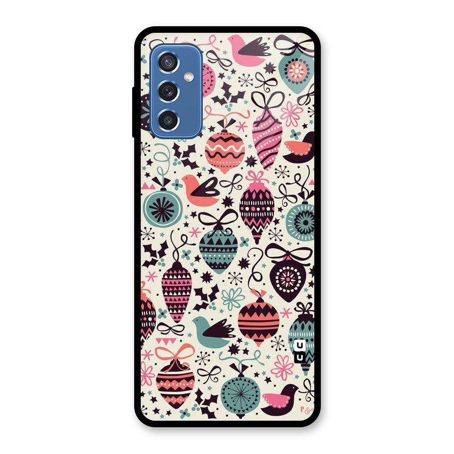 Celebration Pattern Glass Back Case for Galaxy M52 5G