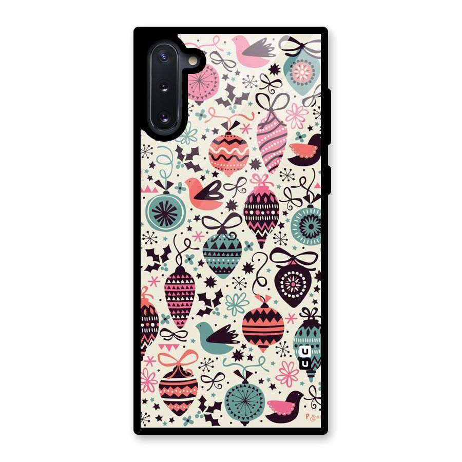Celebration Pattern Glass Back Case for Galaxy Note 10