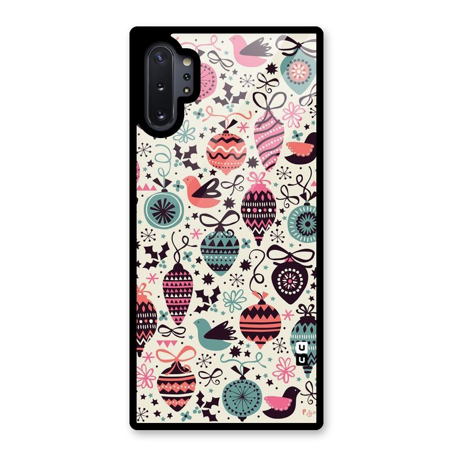 Celebration Pattern Glass Back Case for Galaxy Note 10 Plus