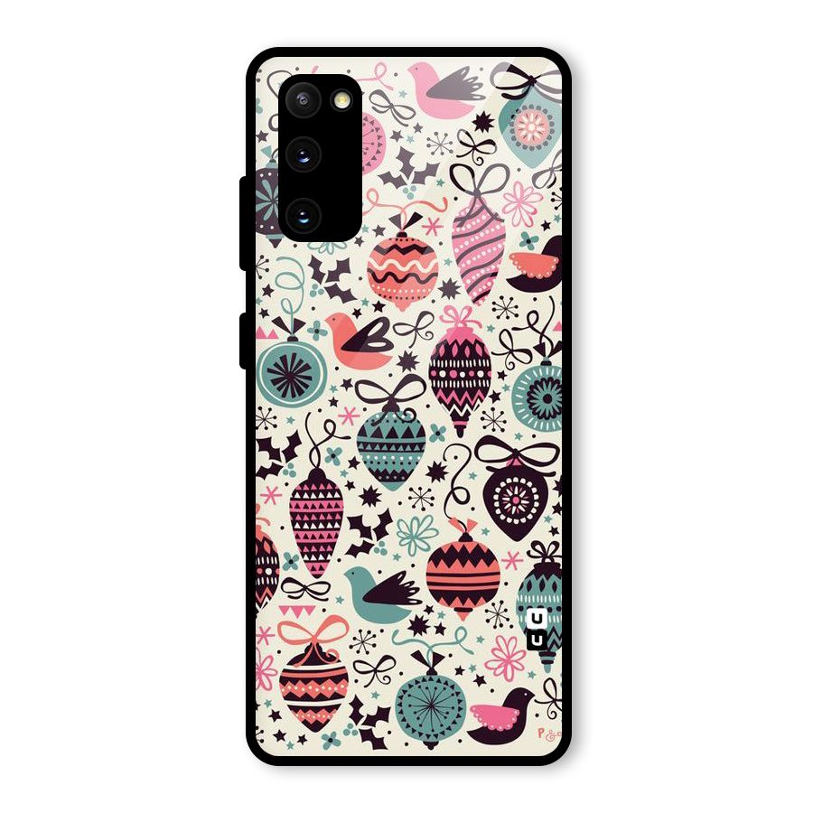 Celebration Pattern Glass Back Case for Galaxy S20 FE 5G