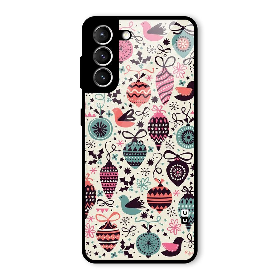 Celebration Pattern Glass Back Case for Galaxy S21 5G