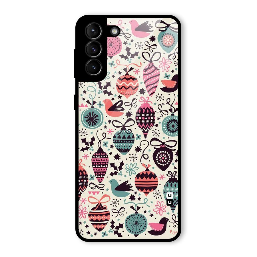 Celebration Pattern Glass Back Case for Galaxy S21 Plus