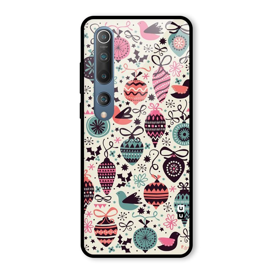 Celebration Pattern Glass Back Case for Mi 10