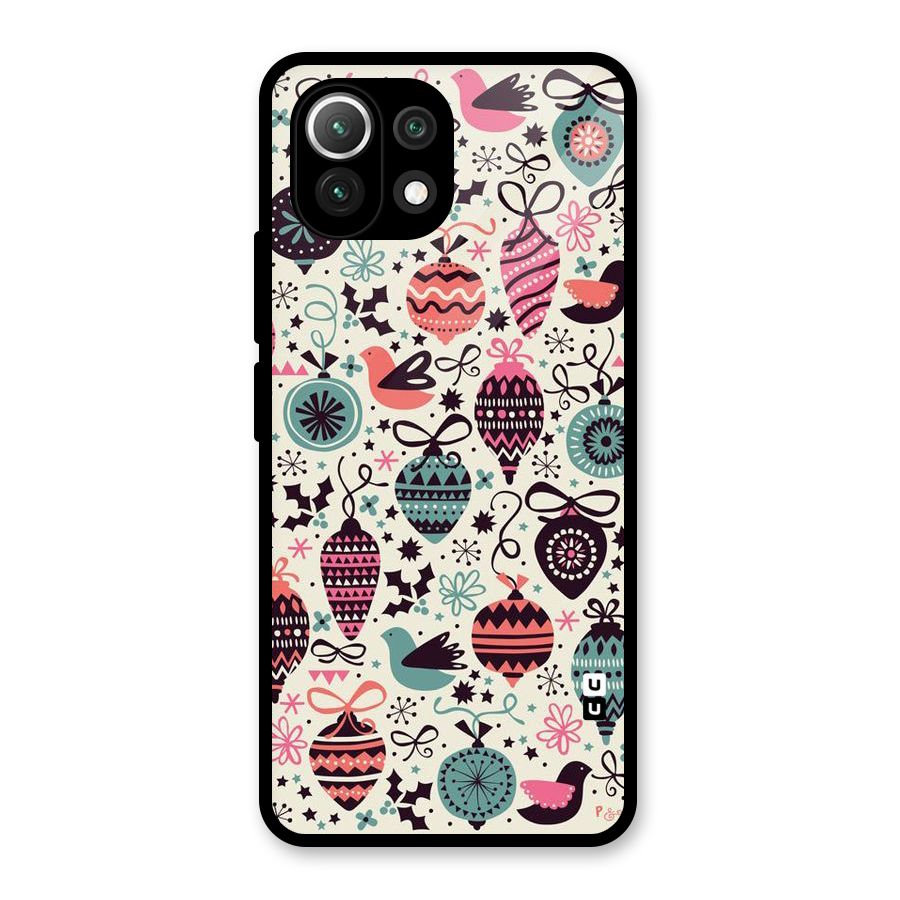 Celebration Pattern Glass Back Case for Mi 11 Lite NE 5G
