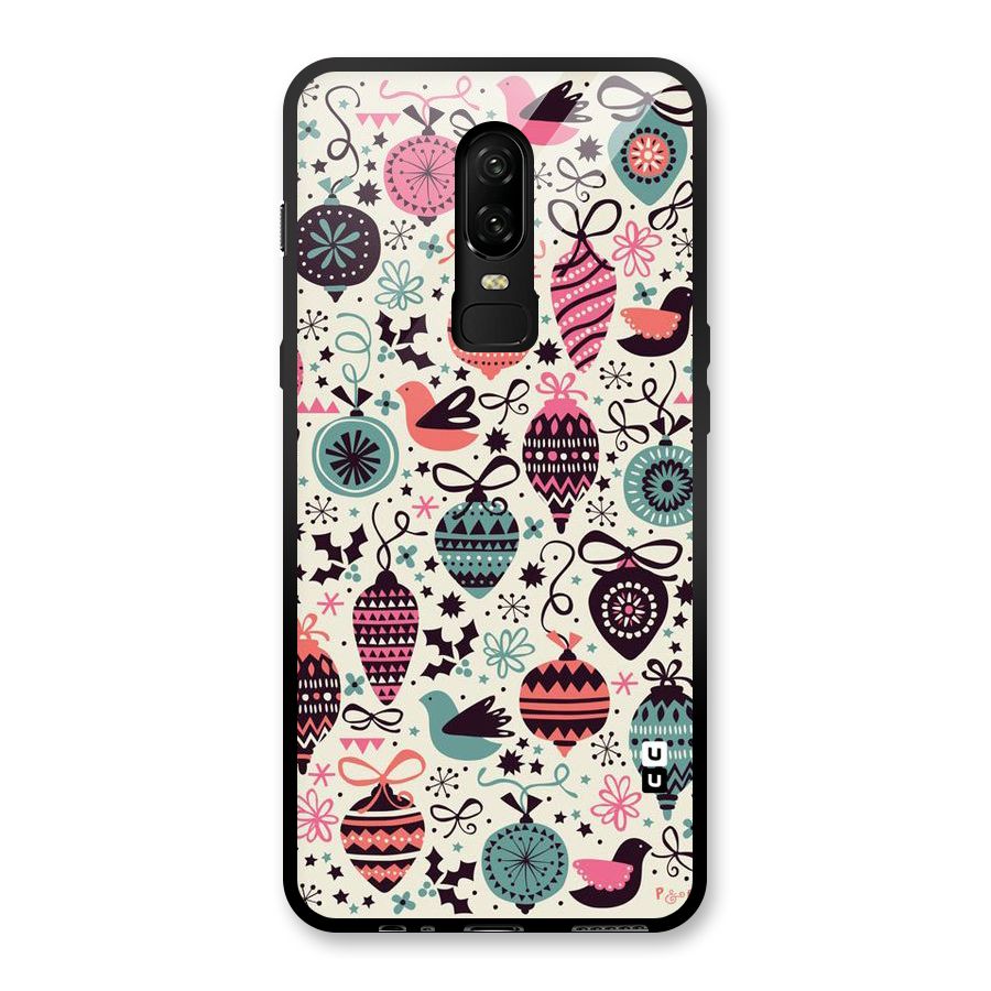 Celebration Pattern Glass Back Case for OnePlus 6