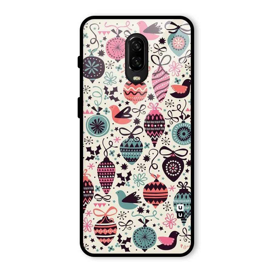 Celebration Pattern Glass Back Case for OnePlus 6T