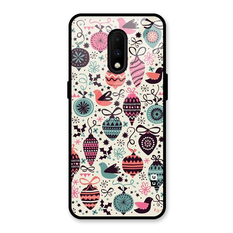 Celebration Pattern Glass Back Case for OnePlus 7