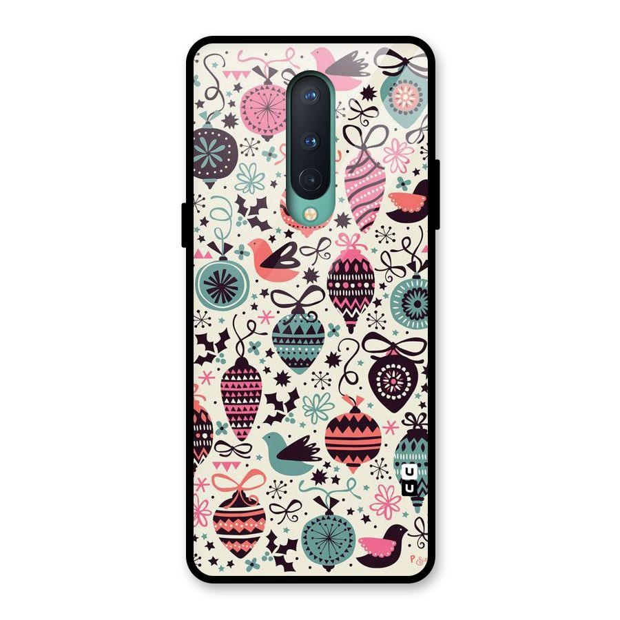 Celebration Pattern Glass Back Case for OnePlus 8