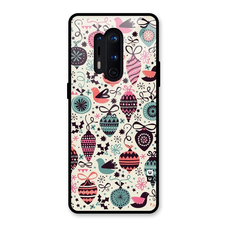 Celebration Pattern Glass Back Case for OnePlus 8 Pro