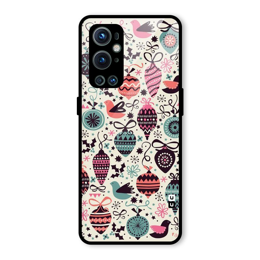 Celebration Pattern Glass Back Case for OnePlus 9 Pro