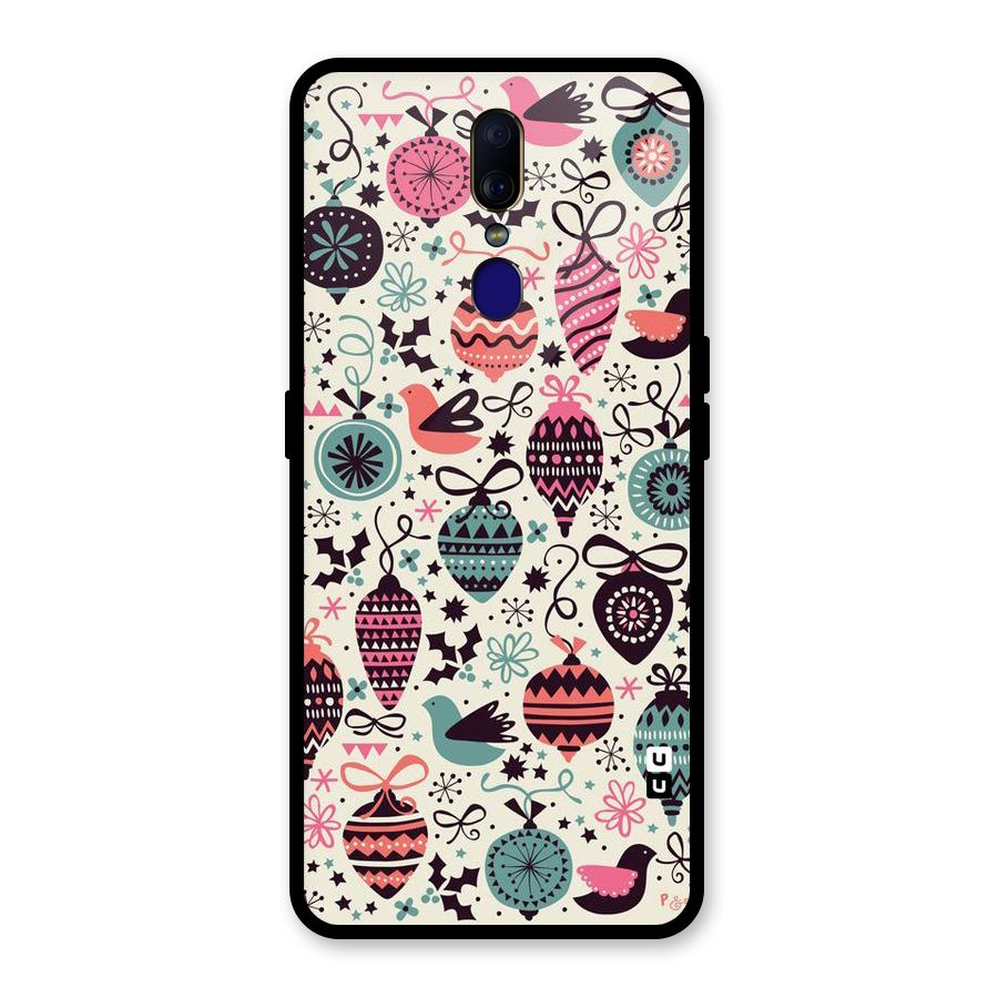 Celebration Pattern Glass Back Case for Oppo F11