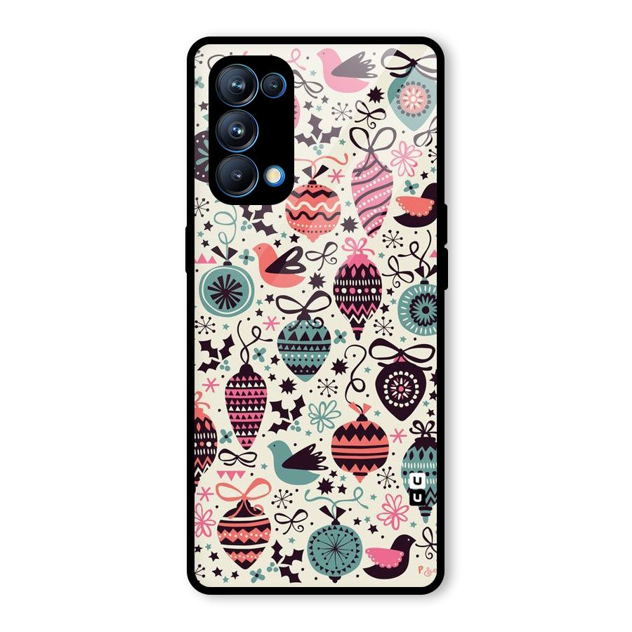 Celebration Pattern Glass Back Case for Oppo Reno5 Pro 5G