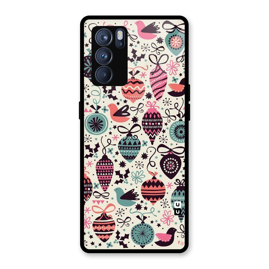 Celebration Pattern Glass Back Case for Oppo Reno6 Pro 5G