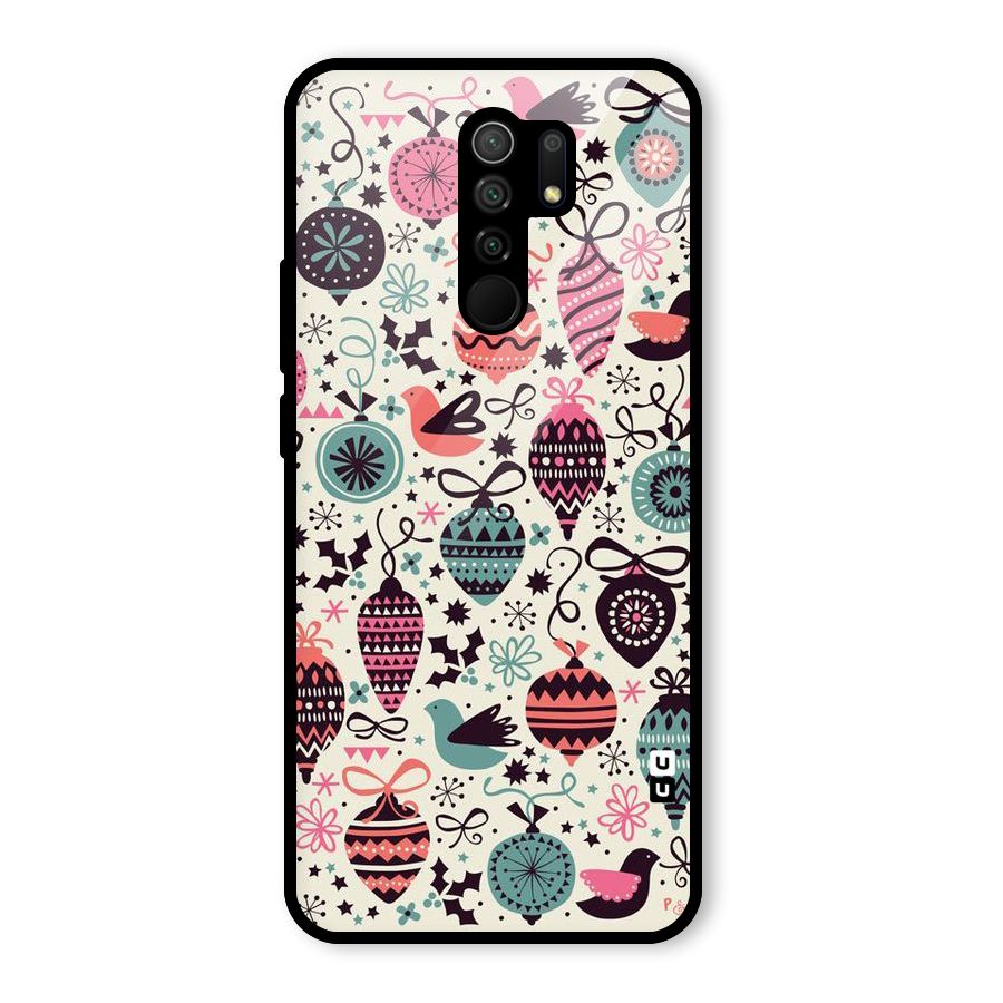 Celebration Pattern Glass Back Case for Poco M2