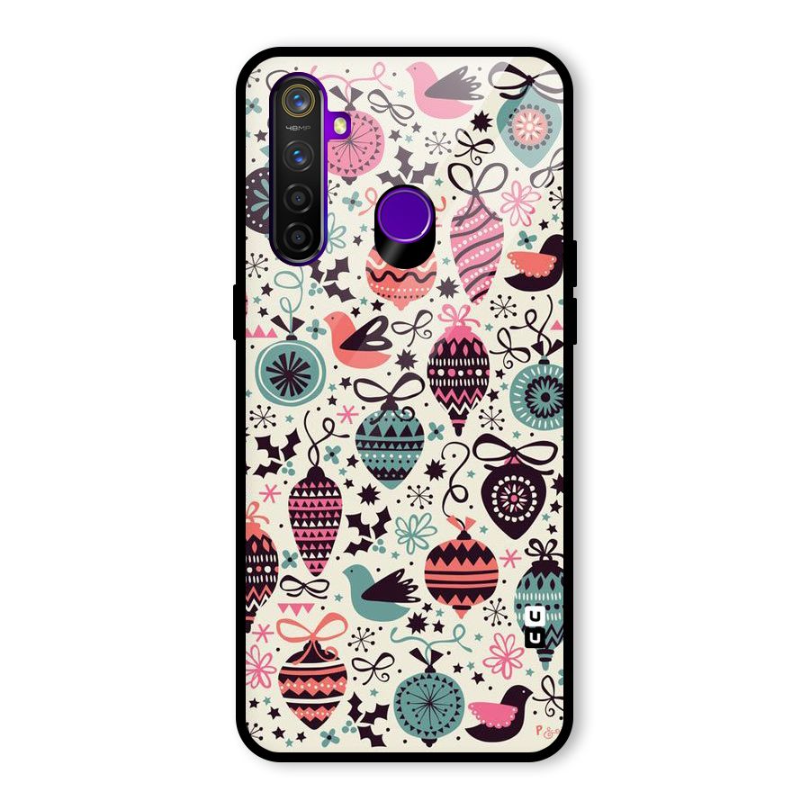 Celebration Pattern Glass Back Case for Realme 5 Pro