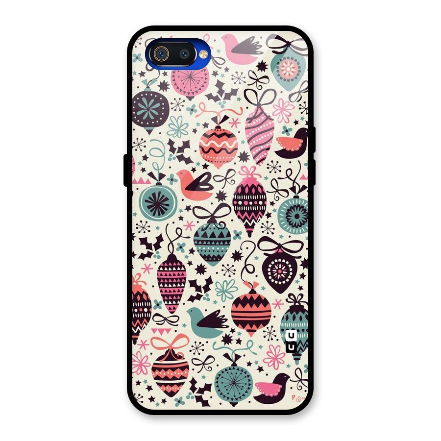 Celebration Pattern Glass Back Case for Realme C2