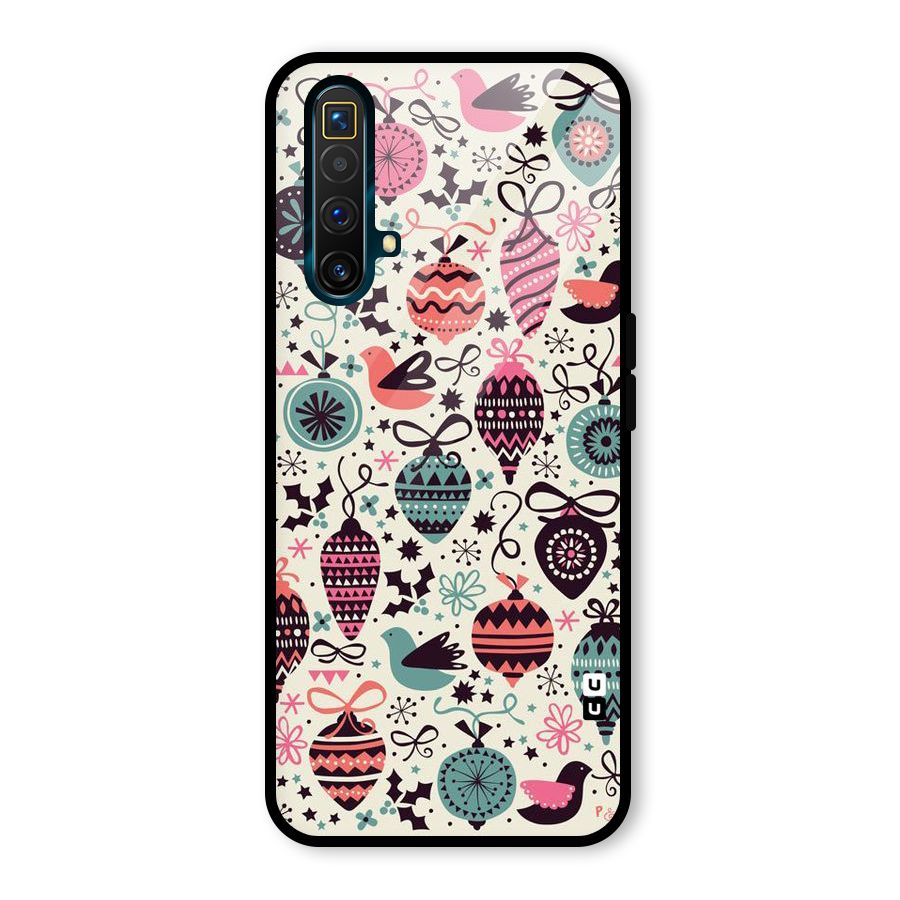 Celebration Pattern Glass Back Case for Realme X3