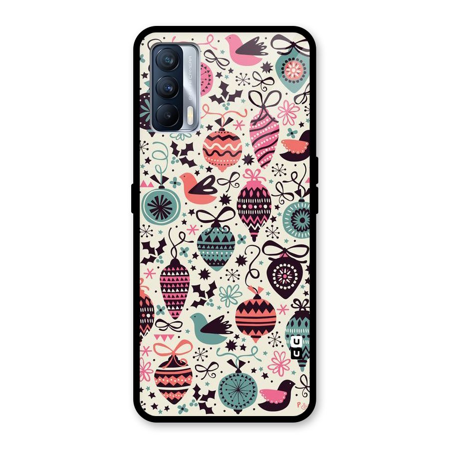 Celebration Pattern Glass Back Case for Realme X7