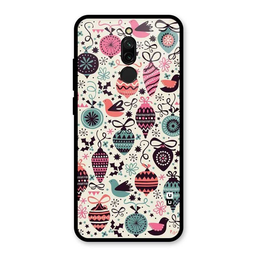 Celebration Pattern Glass Back Case for Redmi 8