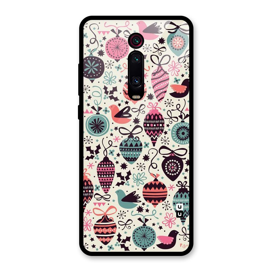 Celebration Pattern Glass Back Case for Redmi K20
